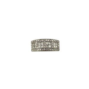 14 Karat White Gold Diamond Band Ring Size 7.25 #22809